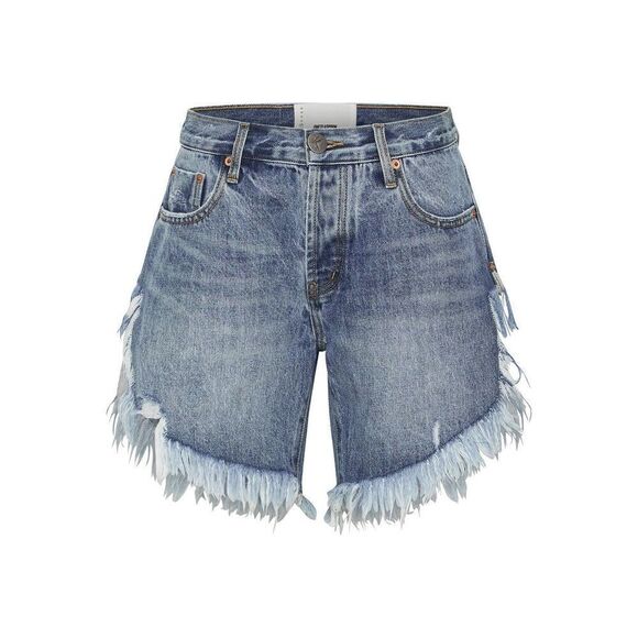 One Teaspoon HOLLYWOOD FRANKIES LONG LENGTH DENIM SHORT Size 24 - Picture 5 of 13